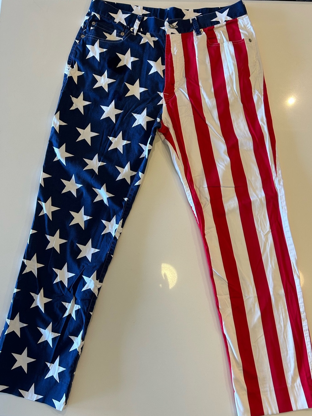 Men’s LOUDMOUTH Heritage Golf Pant in Stars & Stripes, EUC, size 34x32